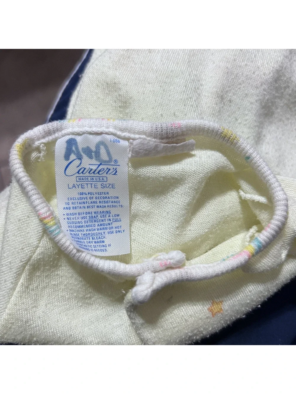 Vintage Carters Care Bear Baby Sleep Sack Gown Pajamas Mittens USA Layette Size